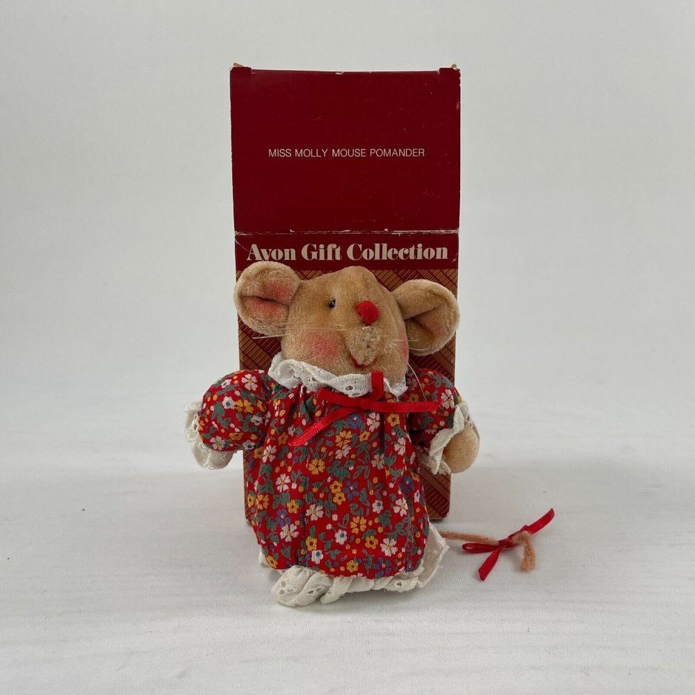 Miss Molly Mouse Plush Pomander Stuffed Fragrance Doll 1980s Vintage Avon